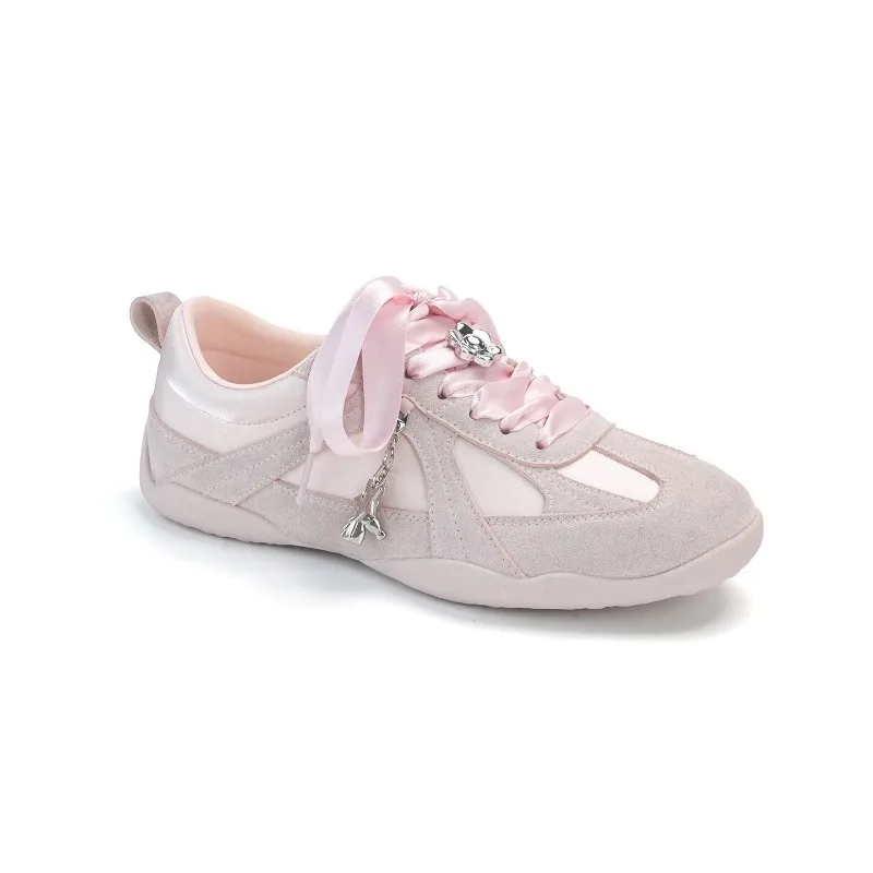 Women's Ballet Style Sneakers 2026 Summer Soft Suede Casual Sports Shoes Ribbon Lace Up Lightweight Anti-slip Shoes Pink White
Women's Ballet Style Sneakers 2026 Summer Soft Suede Casual Sports Shoes Ribbon Lace Up Lightweight Anti-slip Shoes Pink White