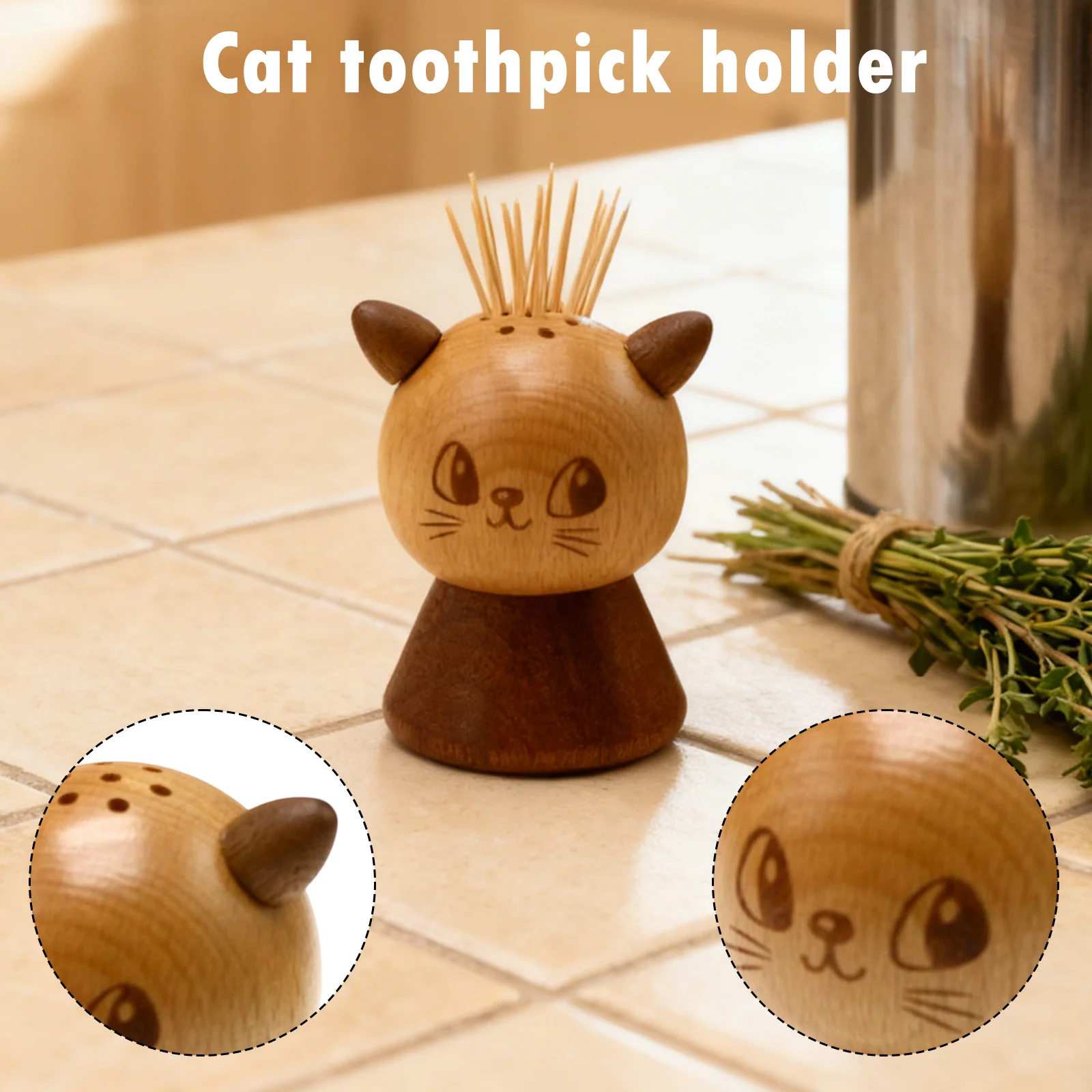 Creative Wooden Cat Toothpick Holder, Home Minimalist Ornament Tooth-pick Holder, Japanese Cute Cat Tooth Stand,Table Decoration
Creative Wooden Cat Toothpick Holder, Home Minimalist Ornament Tooth-pick Holder, Japanese Cute Cat Tooth Stand,Table Decoration