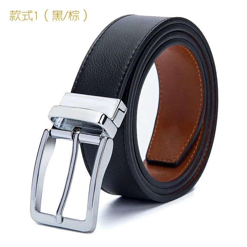 New Mens Belt 3.3cm Luxury Brand Rotating Buckle Double-sided Use Cow Genuine Leather Belt Pin Buckle Belts for Men 105-125cm
New Mens Belt 3.3cm Luxury Brand Rotating Buckle Double-sided Use Cow Genuine Leather Belt Pin Buckle Belts for Men 105-125cm