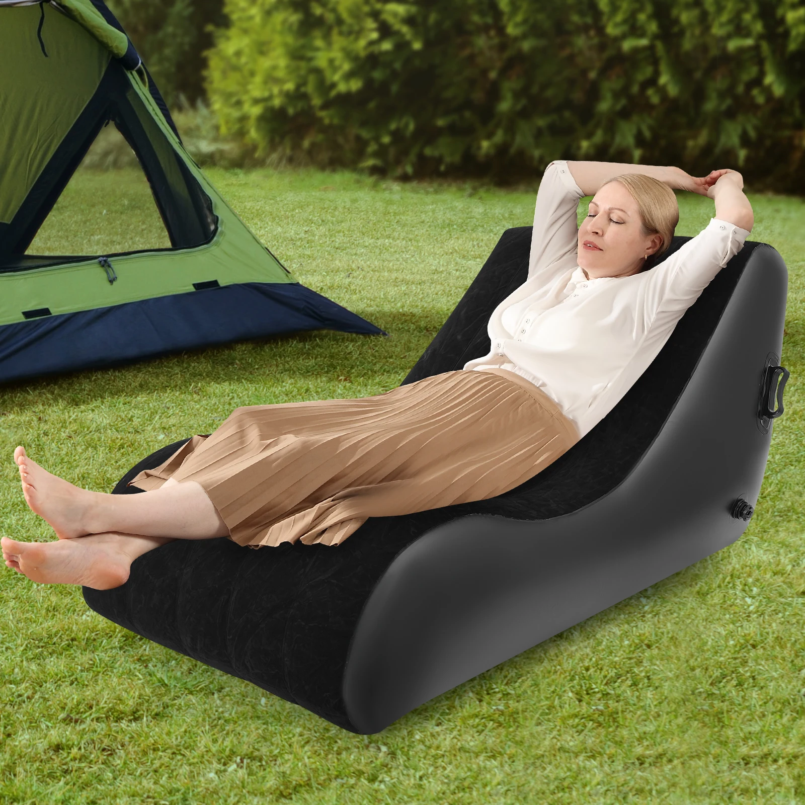 Inflatable Sofa Bed S-Shaped Flocked Fabric Sofa Bed with Air Pump Folding Beach Sofa for Bedroom Balcony Garden
Inflatable Sofa Bed S-Shaped Flocked Fabric Sofa Bed with Air Pump Folding Beach Sofa for Bedroom Balcony Garden