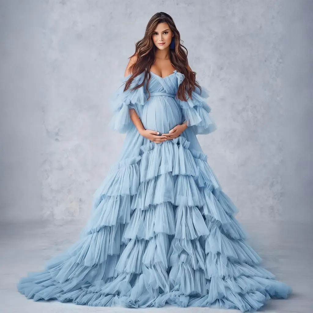 Customized Maternity Dress for Photoshoot Off Shoulder Tulle Gown Pregnancy Women Robe Bridal Evening Dresses Nightwear
Customized Maternity Dress for Photoshoot Off Shoulder Tulle Gown Pregnancy Women Robe Bridal Evening Dresses Nightwear