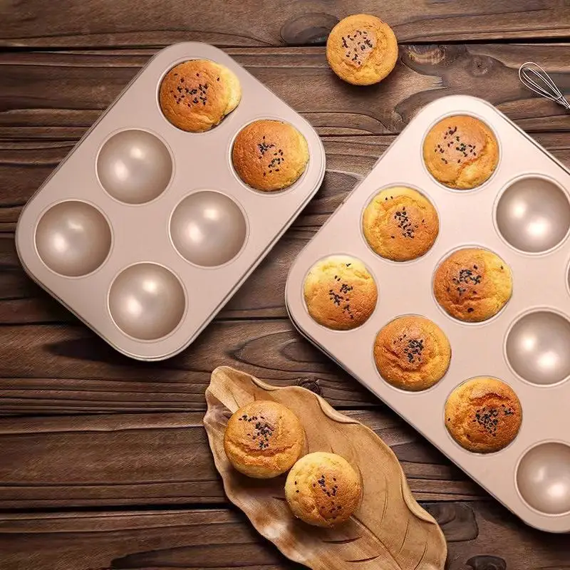 6 Cavity Small Muffin Pan DIY Carbon Steel Mini Baking Molds Easy Release Non-stick Cupcake Baking Mould
6 Cavity Small Muffin Pan DIY Carbon Steel Mini Baking Molds Easy Release Non-stick Cupcake Baking Mould