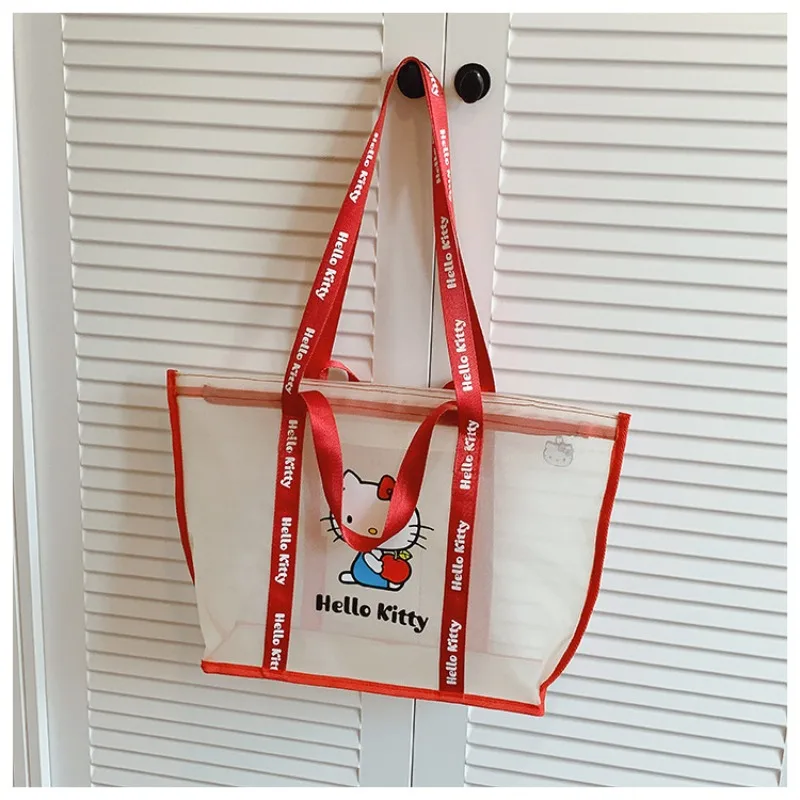 Hello Kitty Shoulder Bag Kawaii Girl Products Anime Transparent Versatile Mesh Crossarm Handheld Mesh Mommy Bag Gift Wholesale
Hello Kitty Shoulder Bag Kawaii Girl Products Anime Transparent Versatile Mesh Crossarm Handheld Mesh Mommy Bag Gift Wholesale