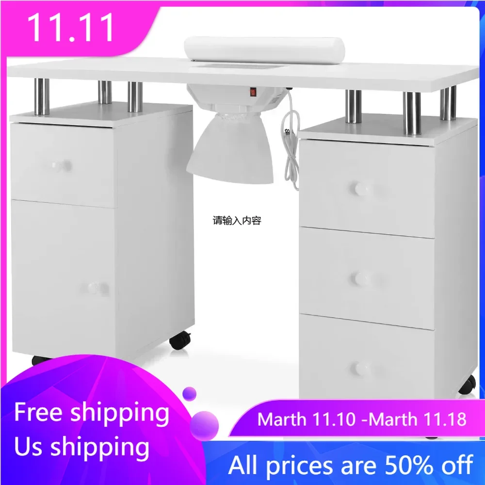 Manicure Table Nail Desk for Nail Tech,Nail Table Station Electric Dust Collector, Nail Makeup Storage for Beauty Salon Acetone
Manicure Table Nail Desk for Nail Tech,Nail Table Station Electric Dust Collector, Nail Makeup Storage for Beauty Salon Acetone