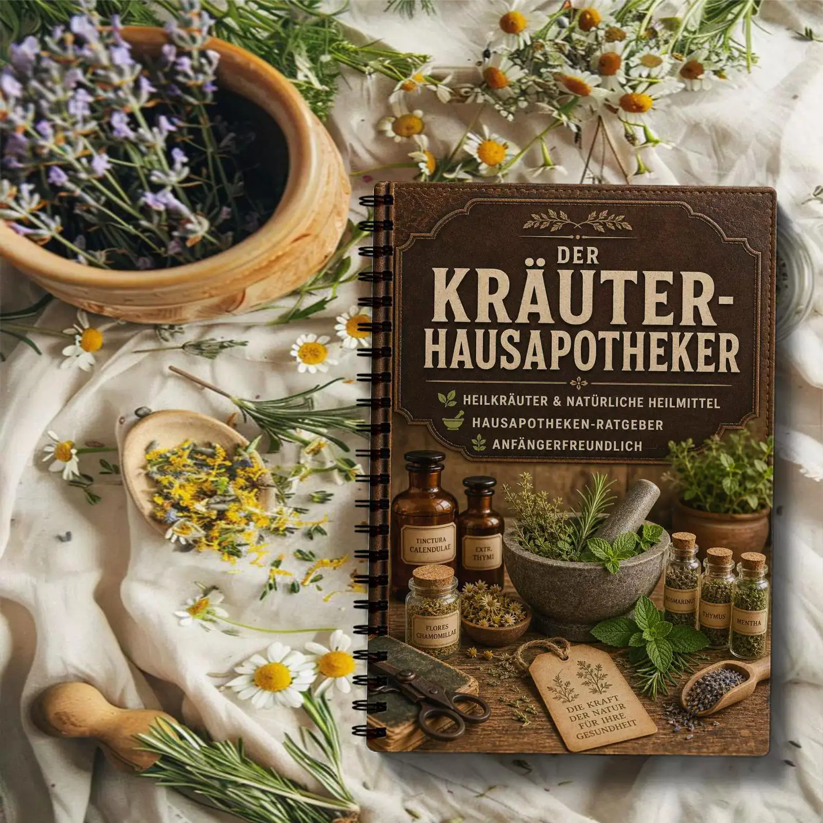 German Herbal Home Pharmacy Spiral Notebook Retro Botanical Print Journal for Natural Remedies & Herb Recipe Tracking
German Herbal Home Pharmacy Spiral Notebook Retro Botanical Print Journal for Natural Remedies & Herb Recipe Tracking
