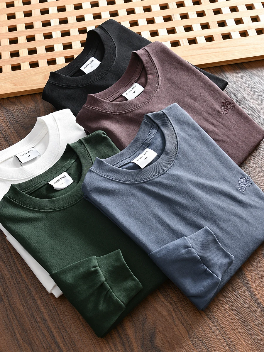 Heavyweight Pure Cotton Embroidered Casual Loose round Neck Long Sleeve T-Shirt Hoodie Men's New Japanese Style Streetwear
Heavyweight Pure Cotton Embroidered Casual Loose round Neck Long Sleeve T-Shirt Hoodie Men's New Japanese Style Streetwear