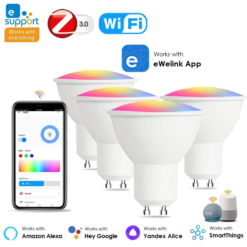 Светодиодная лампа Zigbee GU10 EWELINK с Wi-Fi, умная лампа с регулируемой яркостью, с поддержкой Alexa и голосовым управлением
Светодиодная лампа Zigbee GU10 EWELINK с Wi-Fi, умная лампа с регулируемой яркостью, с поддержкой Alexa и голосовым управлением