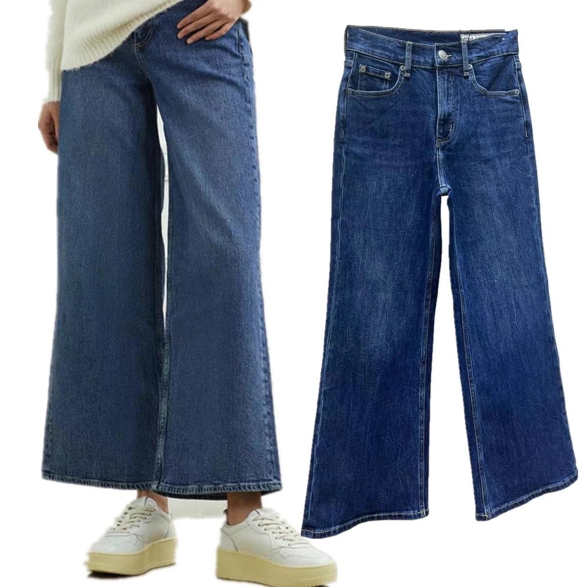 Maxdutti Summer Jeans Women Minimalist Women's Washed High Waist Wide Legs Denim Pants Flared Cropped Jeans Women
Maxdutti Summer Jeans Women Minimalist Women's Washed High Waist Wide Legs Denim Pants Flared Cropped Jeans Women
