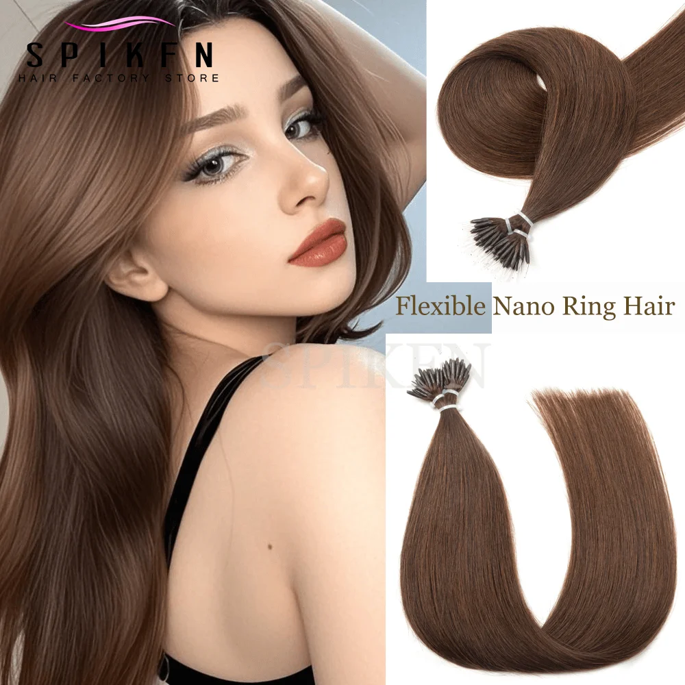 Dark Brown Flexible Nano Ring Virgin Human Hair Extensions 16 24 inch Plastic F Tip Hair Extensions Human Hair Natural Straight
Dark Brown Flexible Nano Ring Virgin Human Hair Extensions 16 24 inch Plastic F Tip Hair Extensions Human Hair Natural Straight