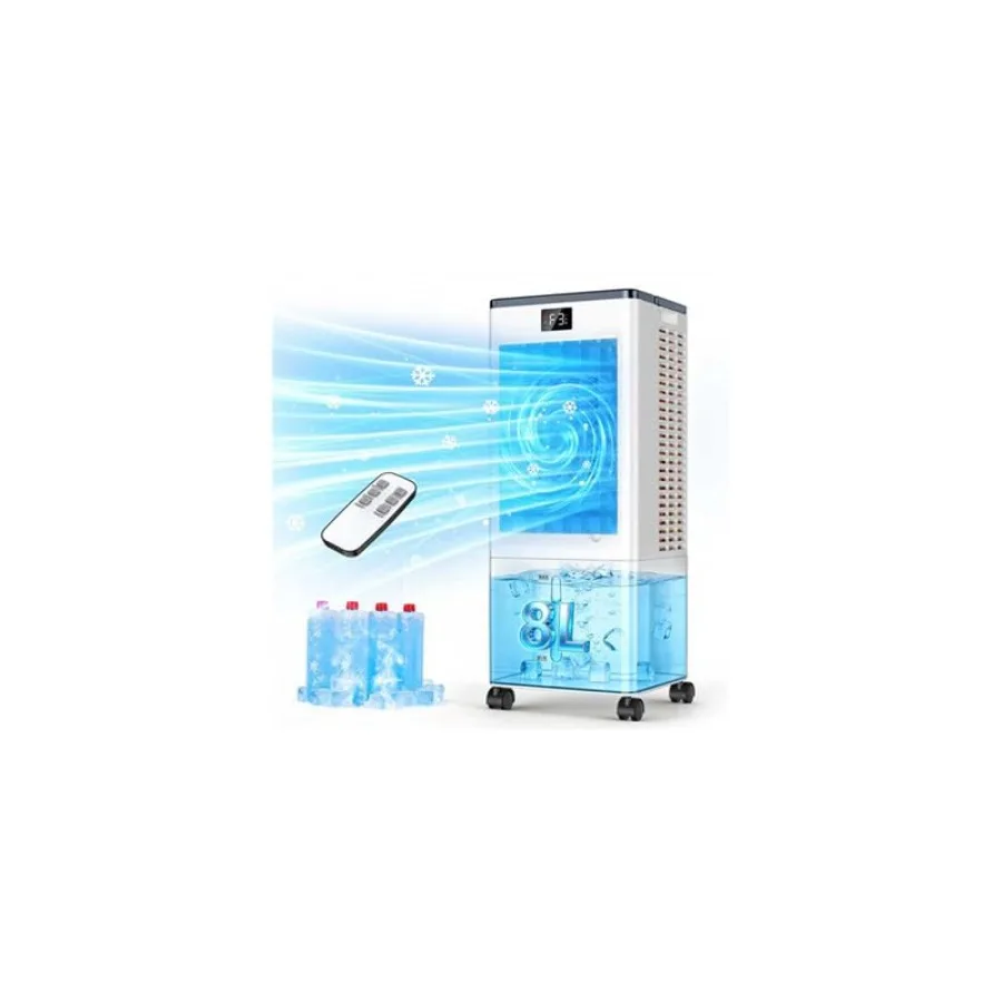 Portable Air Conditioners, Fast Cooling Evaporative Air Cooler with Dual Cooling Pads, Quiet Portable AC Cooling Fan w/LED Disp
Portable Air Conditioners, Fast Cooling Evaporative Air Cooler with Dual Cooling Pads, Quiet Portable AC Cooling Fan w/LED Disp