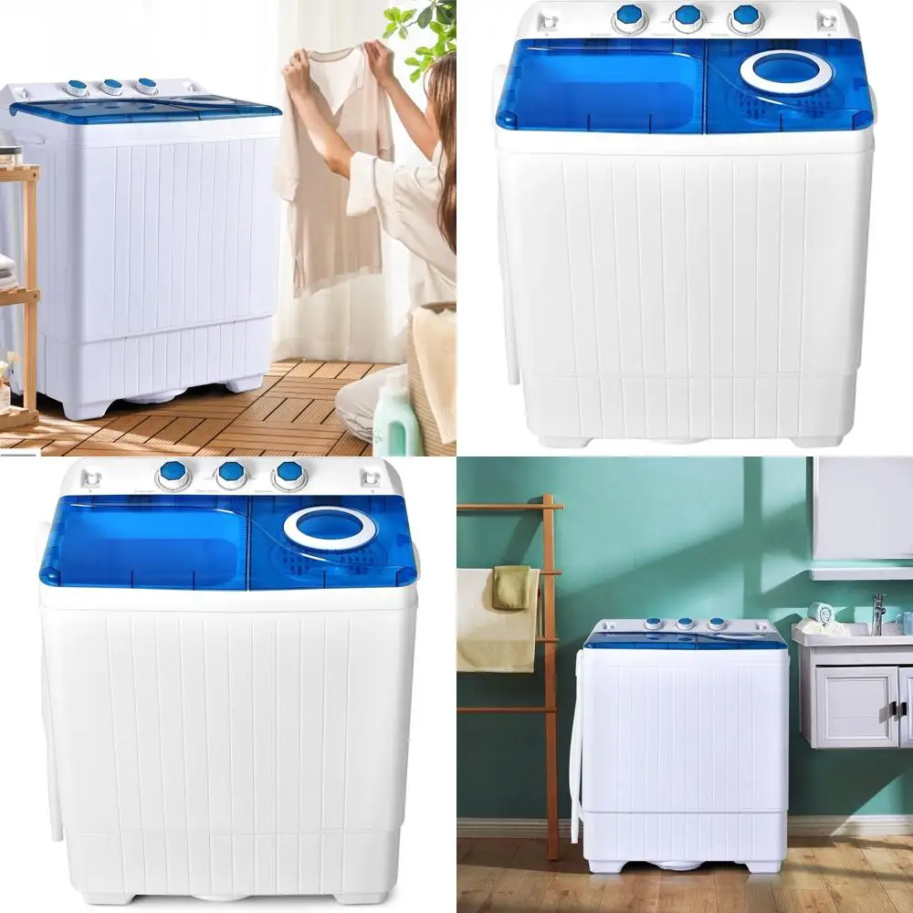 Компактная стирально-сушильная машина 2-в-1 с двумя баками, вместимость 26 фунтов (18 фунтов для стирки, 8 фунтов для отжима), с таймером и дренажным насосом, идеально подходит для дома, класс энергопотребления А.
Компактная стирально-сушильная машина 2-в-1 с двумя баками, вместимость 26 фунтов (18 фунтов для стирки, 8 фунтов для отжима), с таймером и дренажным насосом, идеально подходит для дома, класс энергопотребления А.