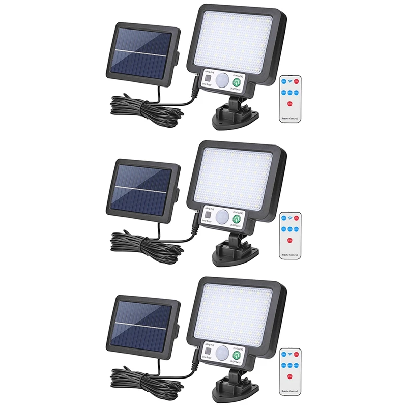 3X LED Solar Split Wall Lamp 3 Mode Waterproof Motion Sensor Lamps With Remote Control Garden Street Lighting Solar Lamp
3X LED Solar Split Wall Lamp 3 Mode Waterproof Motion Sensor Lamps With Remote Control Garden Street Lighting Solar Lamp