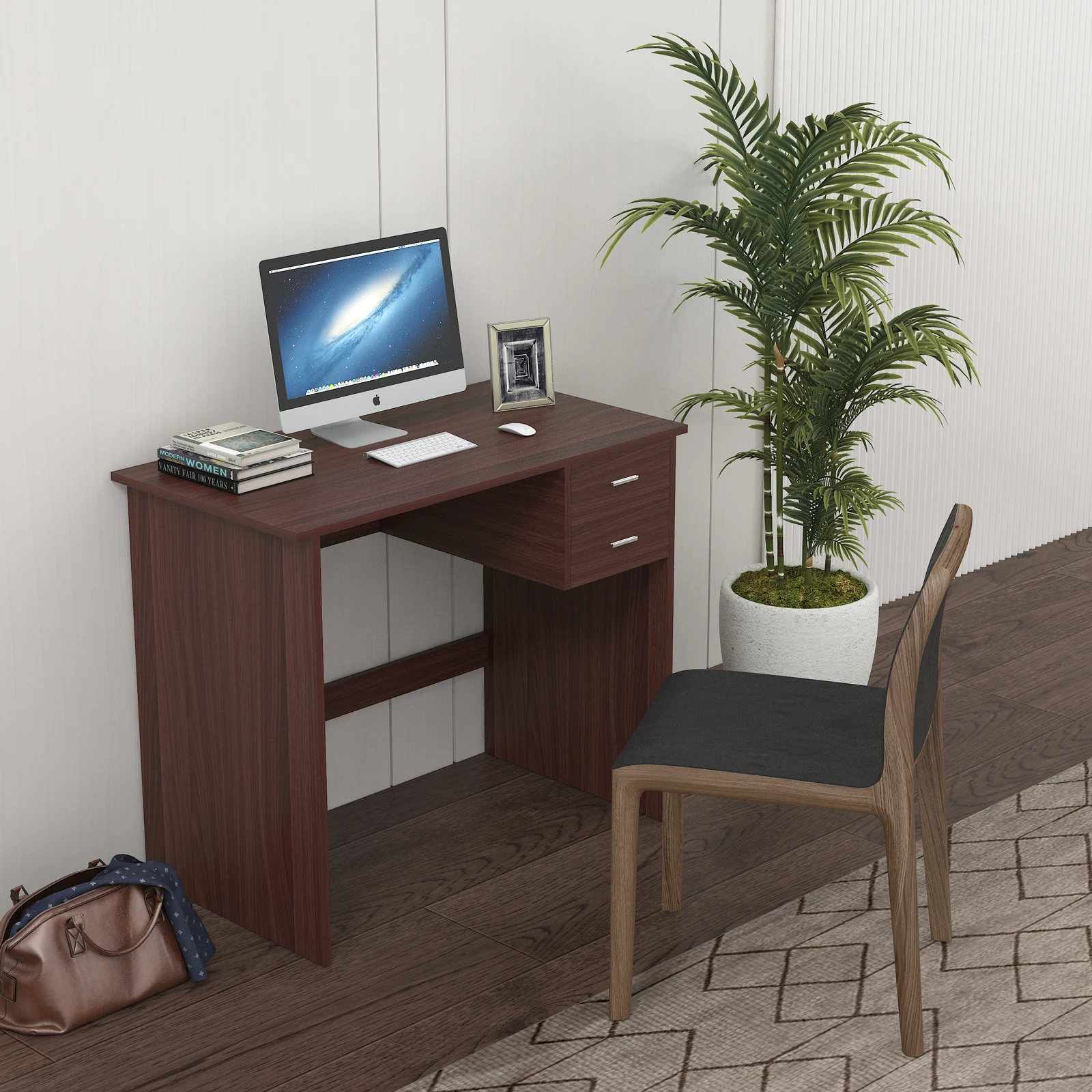 Two Colors Computer Desk Study Table Office Table Computer Desk with 2 Pull Out Storage Drawers and Stable Wooden Frame
Two Colors Computer Desk Study Table Office Table Computer Desk with 2 Pull Out Storage Drawers and Stable Wooden Frame