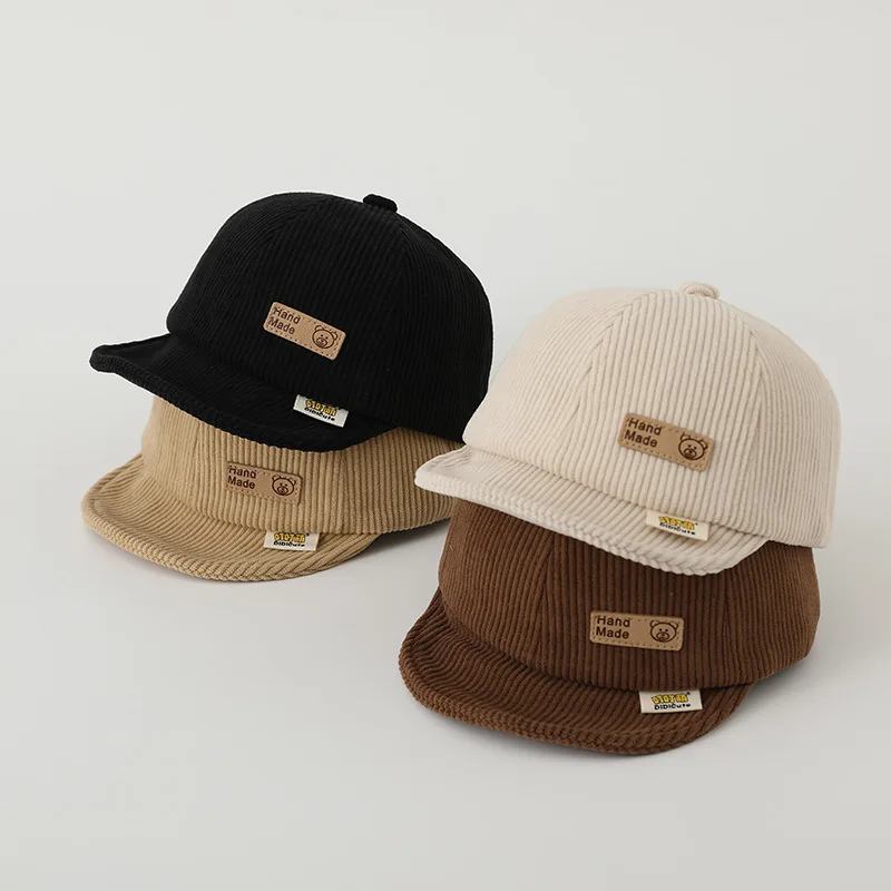 Spring Autumn Kids Peaked Cap Corduroy Bear Label Soft Brim Hat Breathable Lightweight Toddler Headwear
Spring Autumn Kids Peaked Cap Corduroy Bear Label Soft Brim Hat Breathable Lightweight Toddler Headwear