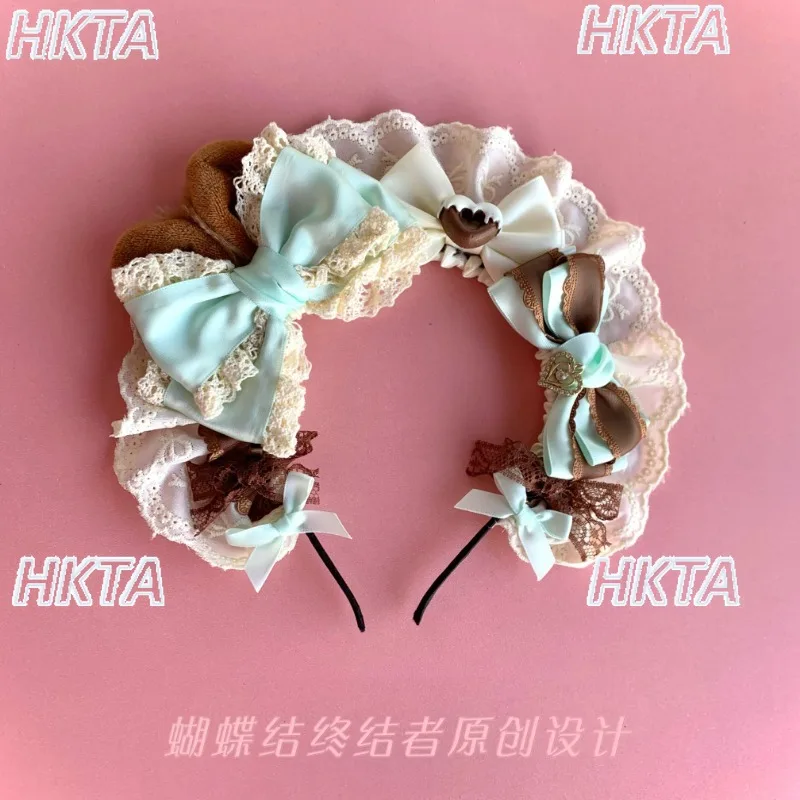 Оригинальная повязка на голову цвета зеленого шоколада с милым бантом, в стиле Лолита, с кружевом, повязка на голову в стиле горничной, милый повязка на голову с цветными блоками и оборками, аксессуар для волос
Оригинальная повязка на голову цвета зеленого шоколада с милым бантом, в стиле Лолита, с кружевом, повязка на голову в стиле горничной, милый повязка на голову с цветными блоками и оборками, аксессуар для волос