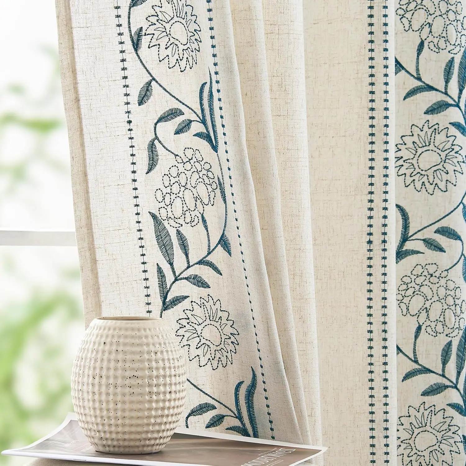 Jinchan Linen Curtains For Bedroom 96 Inches Length Linen Blended Embroidered Floral Curtains For Living Room Farmhouse Decor
Jinchan Linen Curtains For Bedroom 96 Inches Length Linen Blended Embroidered Floral Curtains For Living Room Farmhouse Decor