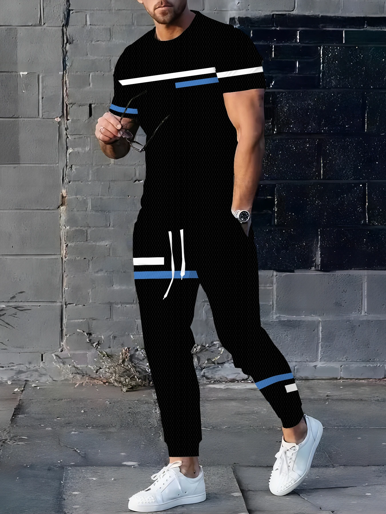 Men's Summer Splicing Letter Printed Pattern Breathable Quick Drying Top Trendy Soft Top Street Round Neck T-shirt Set
Men's Summer Splicing Letter Printed Pattern Breathable Quick Drying Top Trendy Soft Top Street Round Neck T-shirt Set