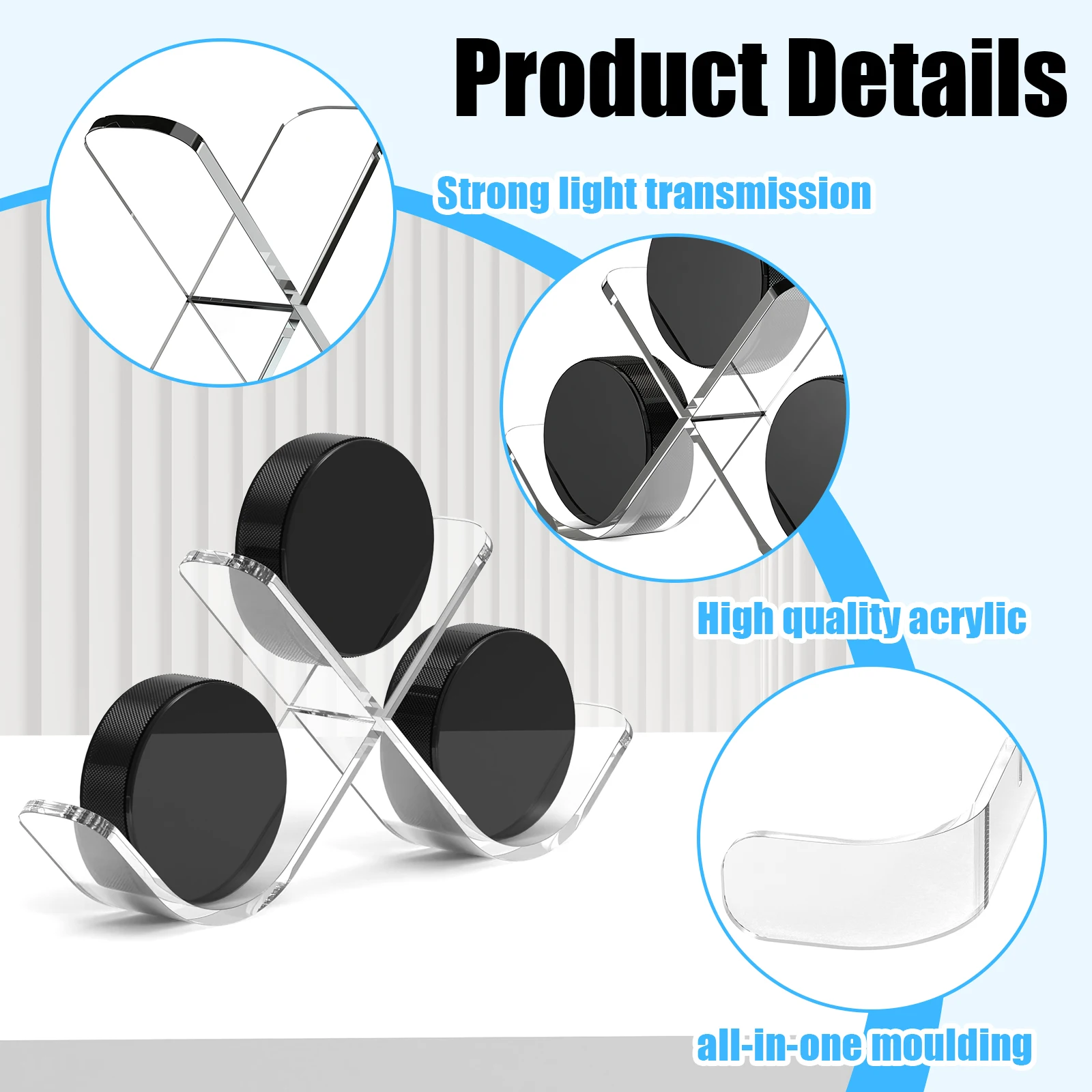Premium Acrylic Ice Hockey Display Case - Three Slot Design, Transparent Display Stand for Signature Ice Hockey and Collectibles
Premium Acrylic Ice Hockey Display Case - Three Slot Design, Transparent Display Stand for Signature Ice Hockey and Collectibles