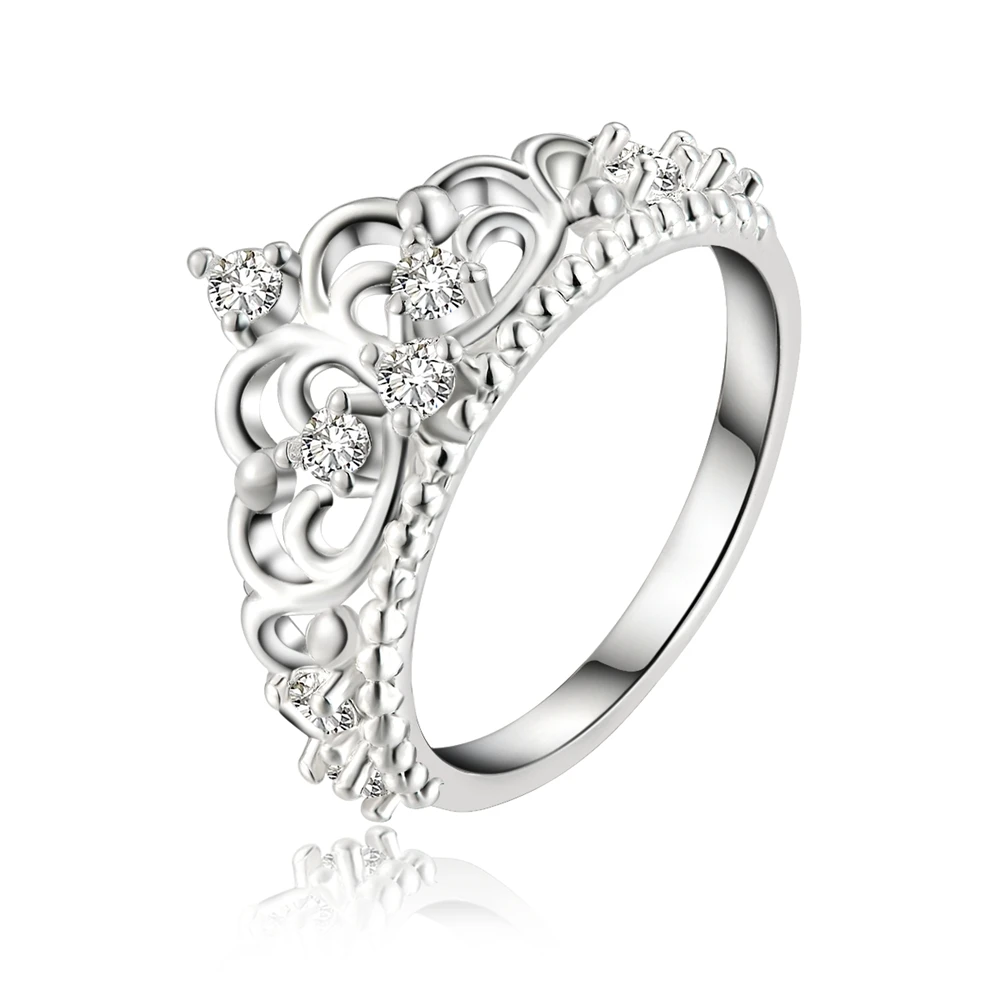 925 Sterling Silver ring women lady wedding female charm refined elegance inlaid stone Crown fashion Silver color jewelry
925 Sterling Silver ring women lady wedding female charm refined elegance inlaid stone Crown fashion Silver color jewelry