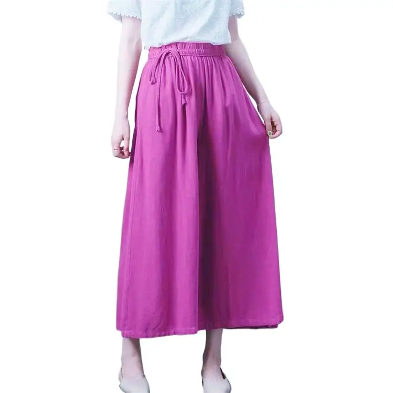 High waist women Ankle-Length trousers 2024 summer fashion casual loose slim wide leg pants cotton linen pants -
High waist women Ankle-Length trousers 2024 summer fashion casual loose slim wide leg pants cotton linen pants -