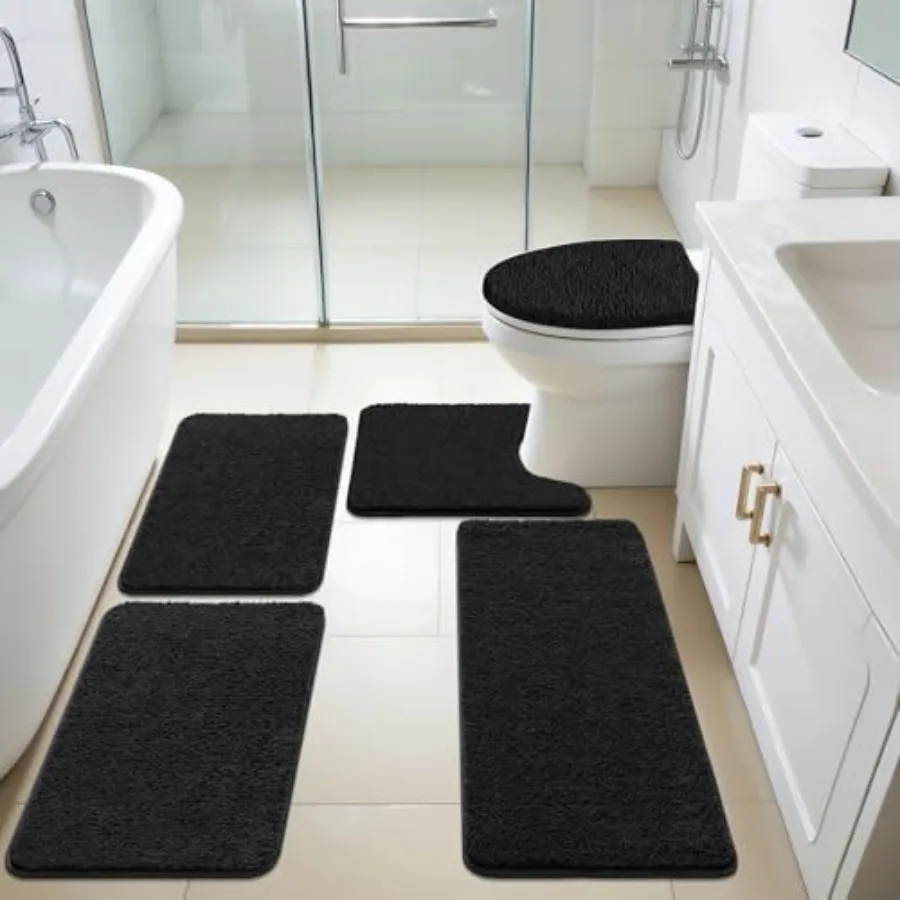 5 Pieces Bathroom Rugs Set with Toilet Lid Cover Ultra Soft Absorbent Microfiber Bath Mat U Shape Contour Rug for Bathroom Non
5 Pieces Bathroom Rugs Set with Toilet Lid Cover Ultra Soft Absorbent Microfiber Bath Mat U Shape Contour Rug for Bathroom Non