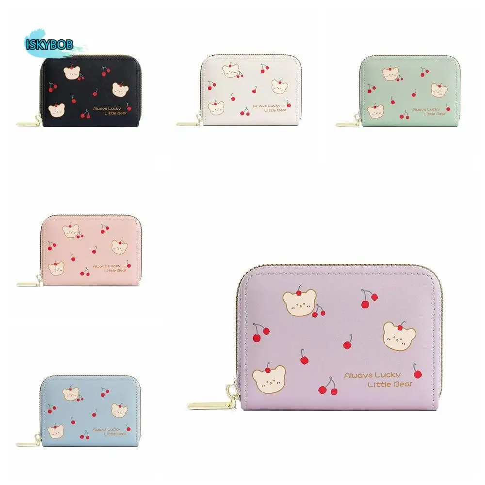 Korean Style Bear Pattern Wallet Candy Color Multiple Card Slot Short Coin Purse Cherry Waterproof Small Zipper Wallet Women
Korean Style Bear Pattern Wallet Candy Color Multiple Card Slot Short Coin Purse Cherry Waterproof Small Zipper Wallet Women