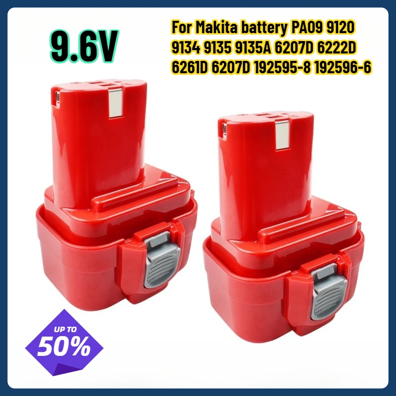 9.6V replacement battery 1500mAh For Makita PA09 9120 9134 9135 9135A 6207D 6222D 6261D 6207D 192595-8 192596-6 Power Tool
9.6V replacement battery 1500mAh For Makita PA09 9120 9134 9135 9135A 6207D 6222D 6261D 6207D 192595-8 192596-6 Power Tool