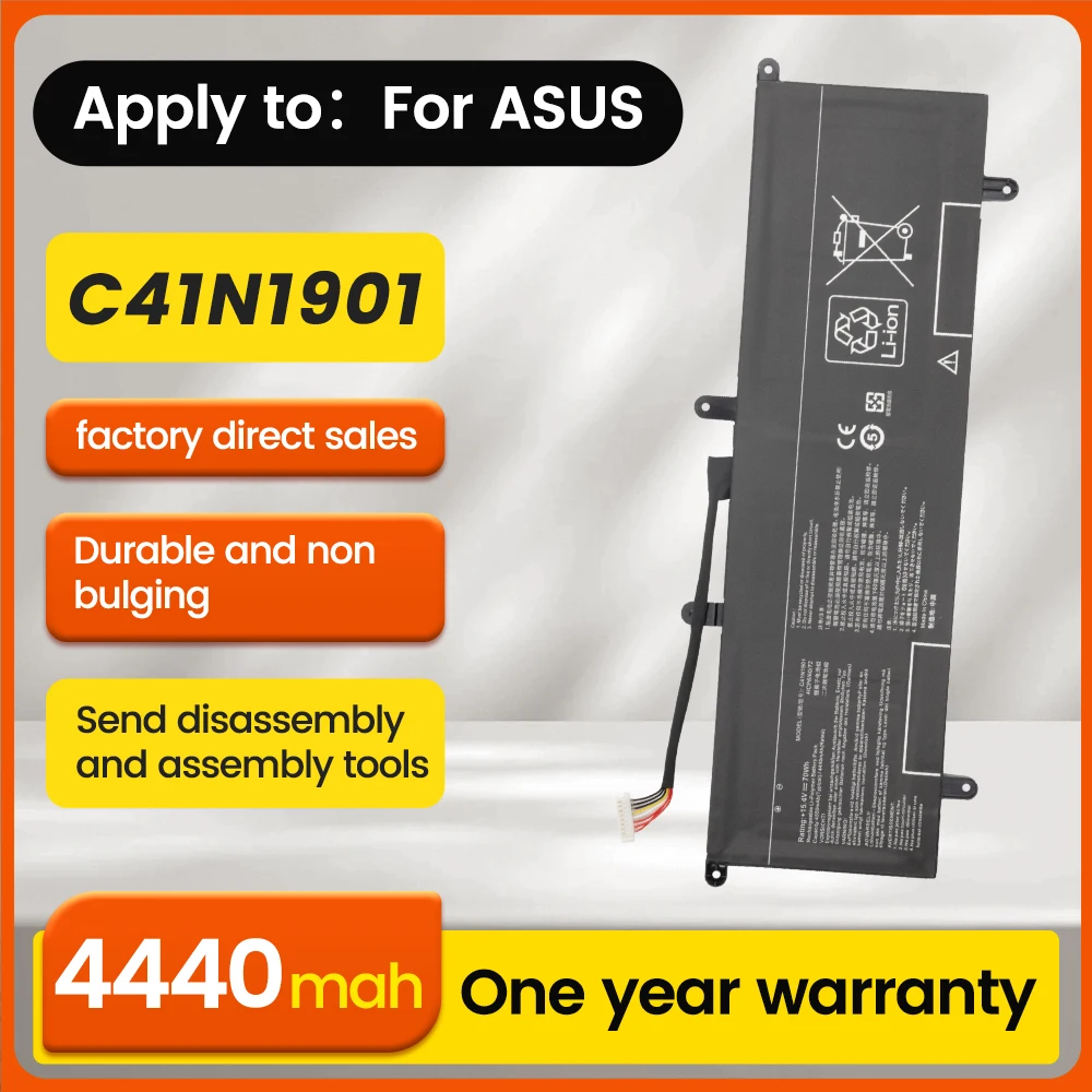 BNN Genuine C41N1901 Laptop Battery for ASUS 4440mah UX4000F UX481F UX481FA UX481FL ZenBook Duo 0B200- 03520000 UX481FA UX481FL
BNN Genuine C41N1901 Laptop Battery for ASUS 4440mah UX4000F UX481F UX481FA UX481FL ZenBook Duo 0B200- 03520000 UX481FA UX481FL