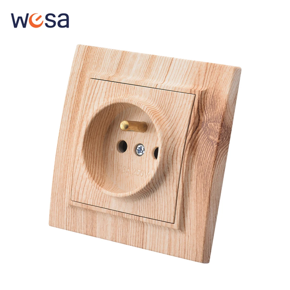 Wood With Ground France Standard Wall Socket Classic Electrical Outlets Paint Plastic Power Sockets 250V Flame Retardant Socket
Wood With Ground France Standard Wall Socket Classic Electrical Outlets Paint Plastic Power Sockets 250V Flame Retardant Socket