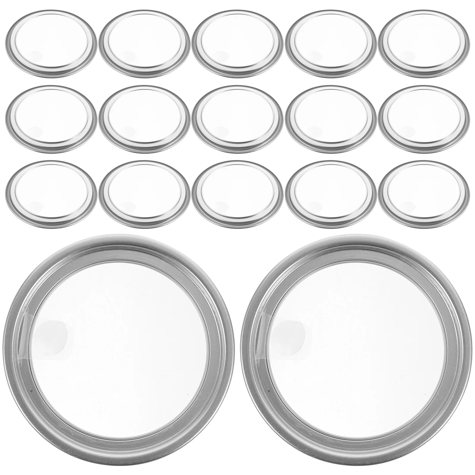 20 Pcs Aluminum Foil Canning Lids Wide Replacement Bottle Covers Sealed Food Storage Jars Home Organizers
20 Pcs Aluminum Foil Canning Lids Wide Replacement Bottle Covers Sealed Food Storage Jars Home Organizers