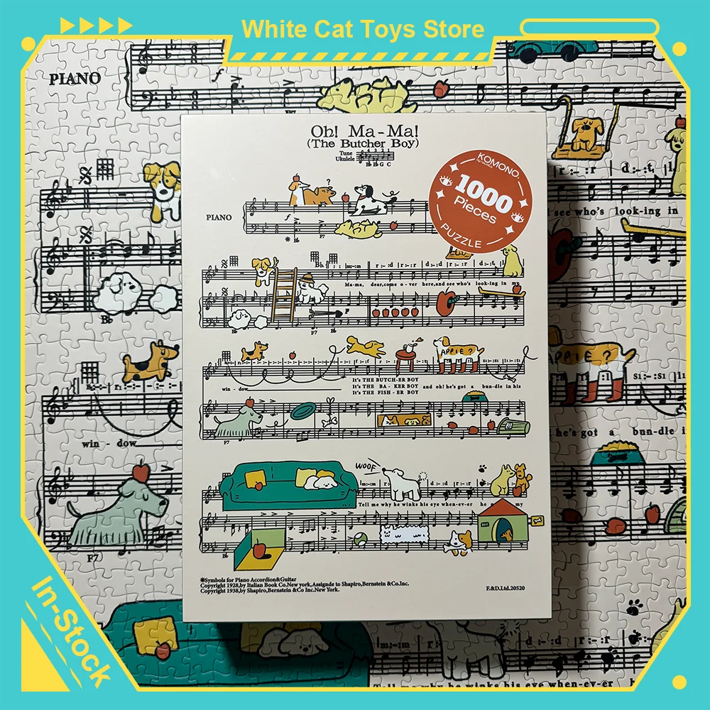 KOMONO Jigsaw Puzzle 1000 Pieces For Puppy hides apples Blue Card Velvet Partition Puzzle Release pressure Christmas gift
KOMONO Jigsaw Puzzle 1000 Pieces For Puppy hides apples Blue Card Velvet Partition Puzzle Release pressure Christmas gift