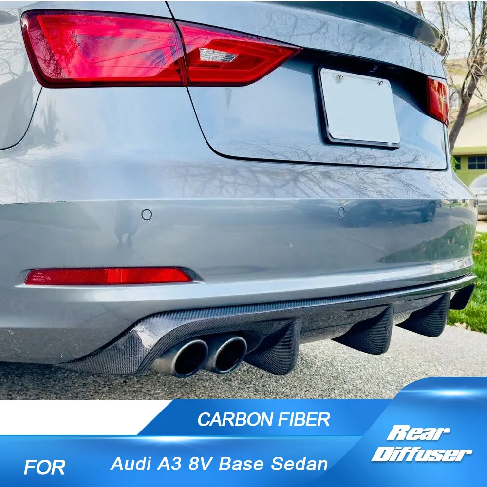 Carbon Fiber/FRP Car Rear Diffuser Lip Bumper Guard Spoiler for Audi A3 8V Standard Base Sedan 4 Door 2014-2016
Carbon Fiber/FRP Car Rear Diffuser Lip Bumper Guard Spoiler for Audi A3 8V Standard Base Sedan 4 Door 2014-2016
