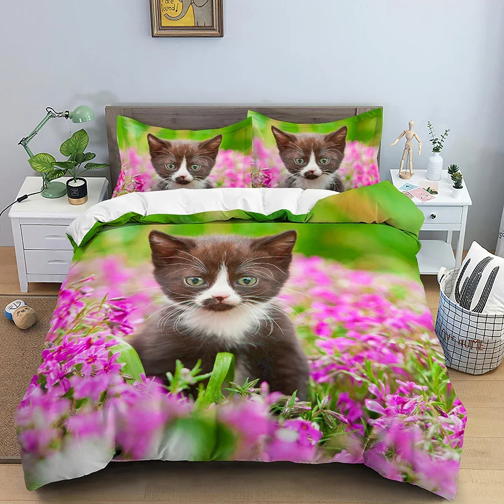 3D Cat Printed Bedding Set Duvet Cover King Size with Zipper Closure Luxury Bed Set Comfortable Polyester Quilt Cover
3D Cat Printed Bedding Set Duvet Cover King Size with Zipper Closure Luxury Bed Set Comfortable Polyester Quilt Cover