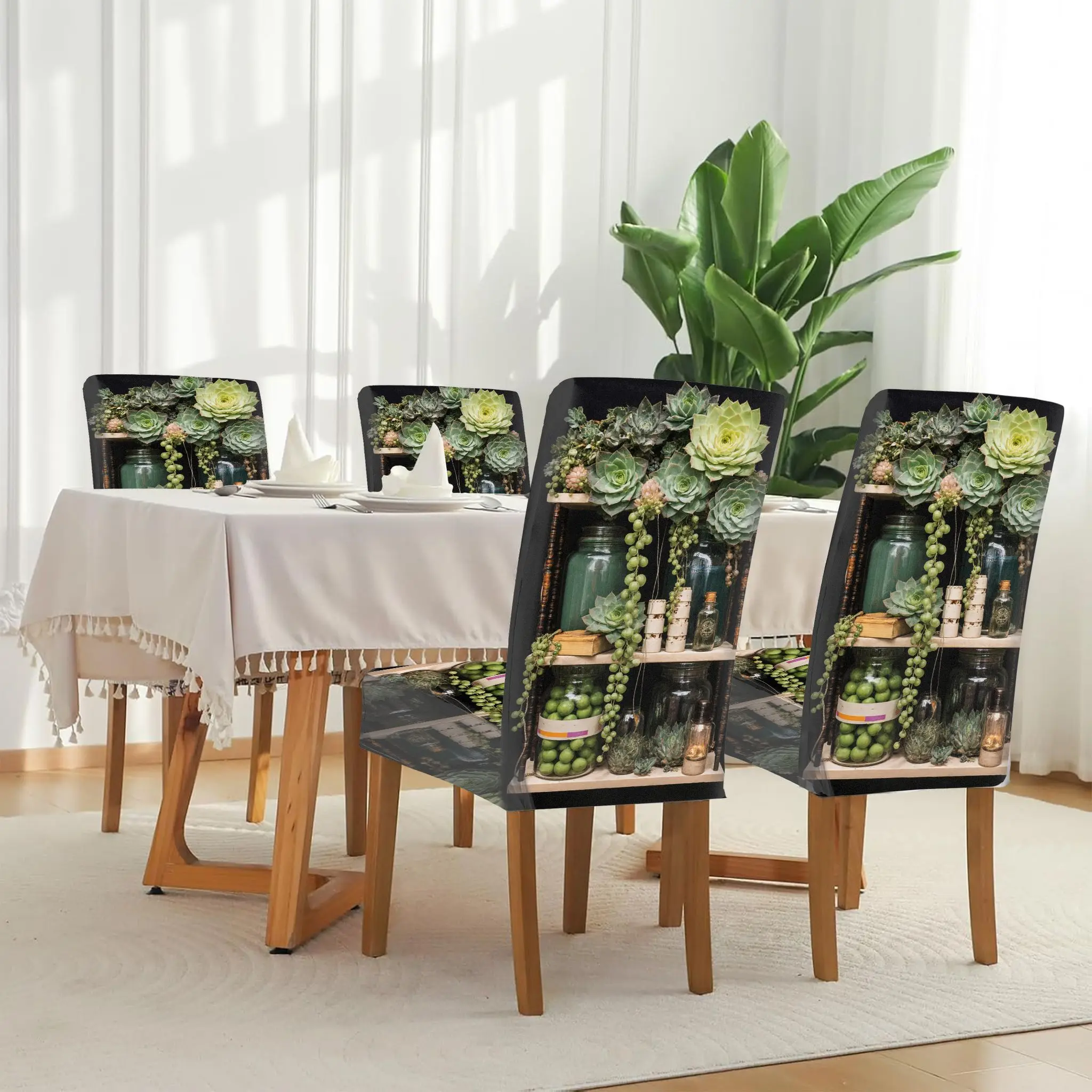 Elastic Dining Chair Cover Rustic Style Wooden Display Rack Plant Decor Removable, Washable, Home Dining Chair Cover
Elastic Dining Chair Cover Rustic Style Wooden Display Rack Plant Decor Removable, Washable, Home Dining Chair Cover
