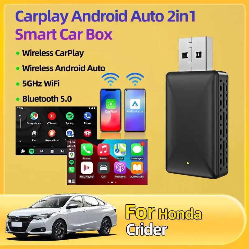 Для Honda Crider новый адаптер Carplay Android Auto Беспроводной Wi-Fi Быстрое подключение Smart Dongle 2in1 Wi-Fi Быстрое подключение Plug and Play
Для Honda Crider новый адаптер Carplay Android Auto Беспроводной Wi-Fi Быстрое подключение Smart Dongle 2in1 Wi-Fi Быстрое подключение Plug and Play