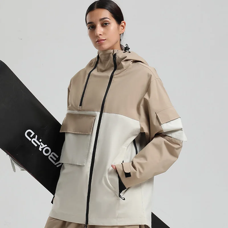 Winter Baggy Hooded Color Block Ski Jacket Women Windproof Waterproof Snow Clothes Breathable Snowboard Sports Skiing Wear Man
Winter Baggy Hooded Color Block Ski Jacket Women Windproof Waterproof Snow Clothes Breathable Snowboard Sports Skiing Wear Man