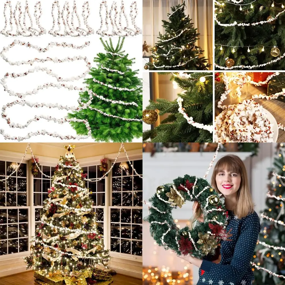 Realistic Vintage Popcorn Garland: 9 ft Rustic Wood Beaded Cranberry Strand for Old Retro Christmas Tree Holiday Decor
Realistic Vintage Popcorn Garland: 9 ft Rustic Wood Beaded Cranberry Strand for Old Retro Christmas Tree Holiday Decor