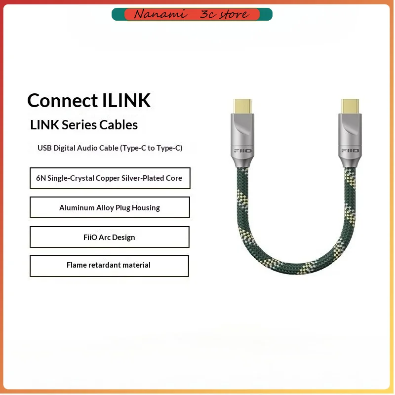 FiiO LINK Series Type-C to Type-C Dual-Head OTG Decoding Adapter Data Cable Gifts
FiiO LINK Series Type-C to Type-C Dual-Head OTG Decoding Adapter Data Cable Gifts