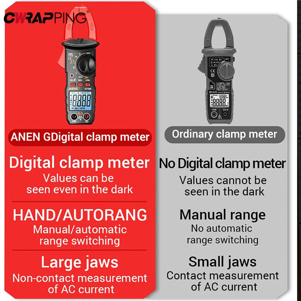 Portable Multimeter AC Current Meter 4000 Counts Ammeter Voltage Tester Amp Hz Capacitance for Home Car Portable Accessories
Portable Multimeter AC Current Meter 4000 Counts Ammeter Voltage Tester Amp Hz Capacitance for Home Car Portable Accessories