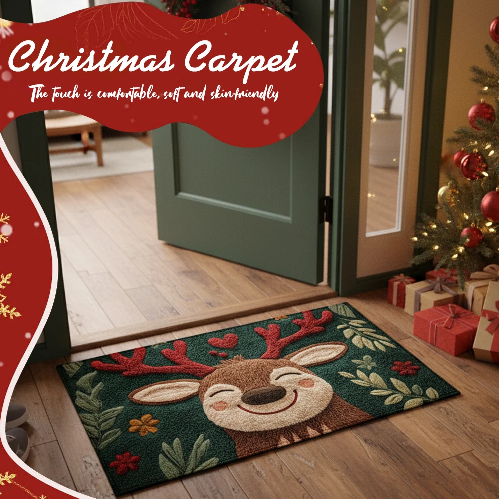 1pc Fluffy Christmas Deer Microfiber Bath Mat - Quick-Dry & Absorbent, Festive Holiday Design with Red Berries & Green Leaves
1pc Fluffy Christmas Deer Microfiber Bath Mat - Quick-Dry & Absorbent, Festive Holiday Design with Red Berries & Green Leaves