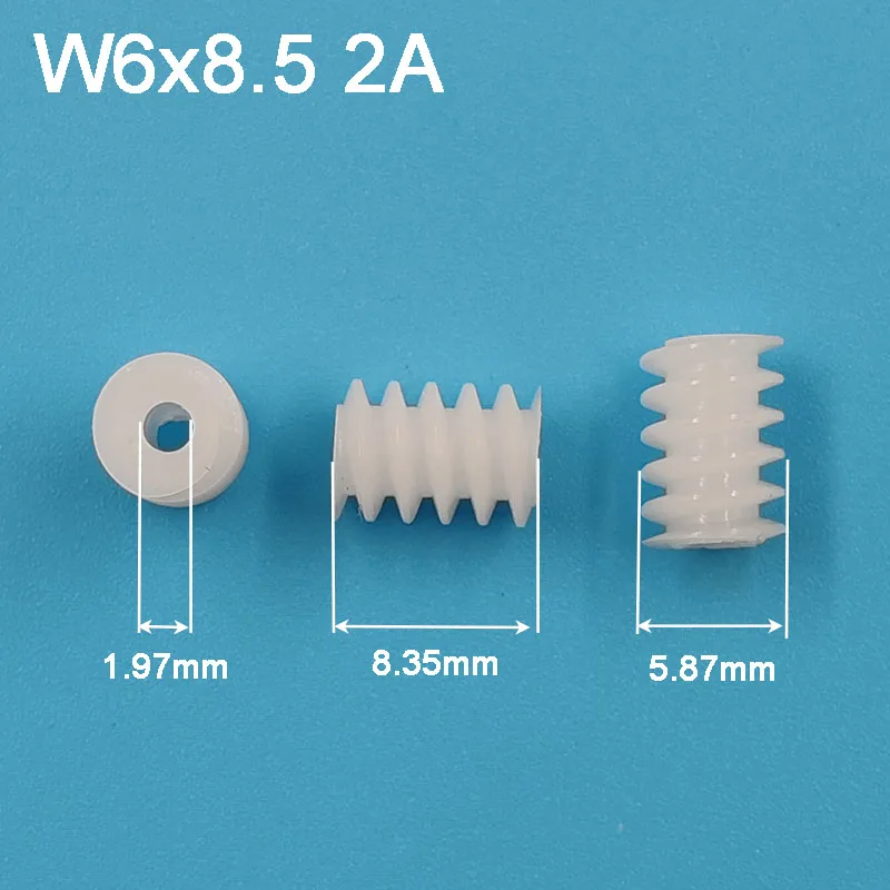 W6x8.5 2A Plastic Worm Gear 0.5M 8mm / 8.5mm Length 6mm Diameter Helical Pinion DIY Model Toy Parts Accessories W6x8 2A
W6x8.5 2A Plastic Worm Gear 0.5M 8mm / 8.5mm Length 6mm Diameter Helical Pinion DIY Model Toy Parts Accessories W6x8 2A