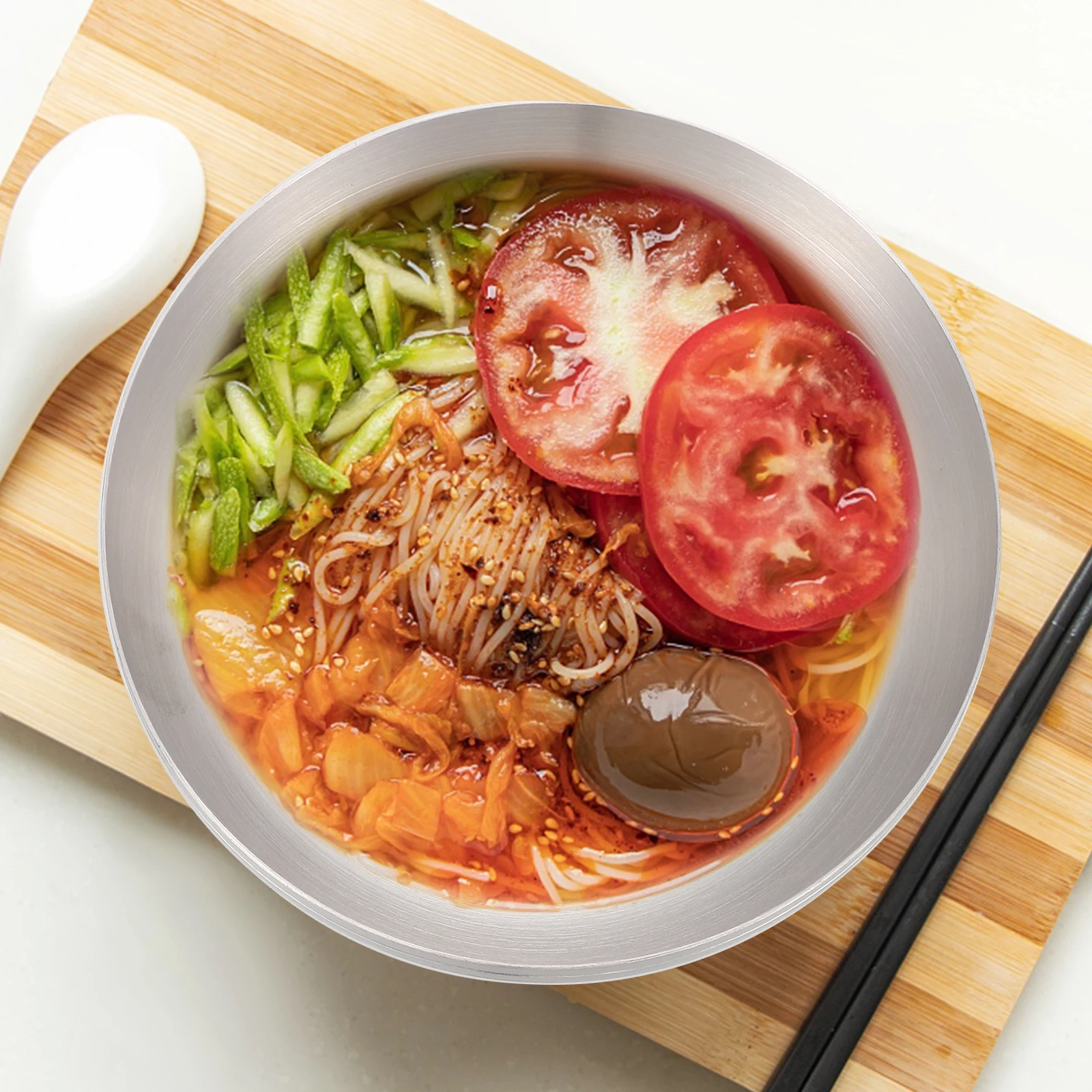 Stainless Steel Food Serving Bowl For Rice Noodles Soup Kitchen Tableware Household Multipurpose Soup Bowl Container 
Stainless Steel Food Serving Bowl For Rice Noodles Soup Kitchen Tableware Household Multipurpose Soup Bowl Container