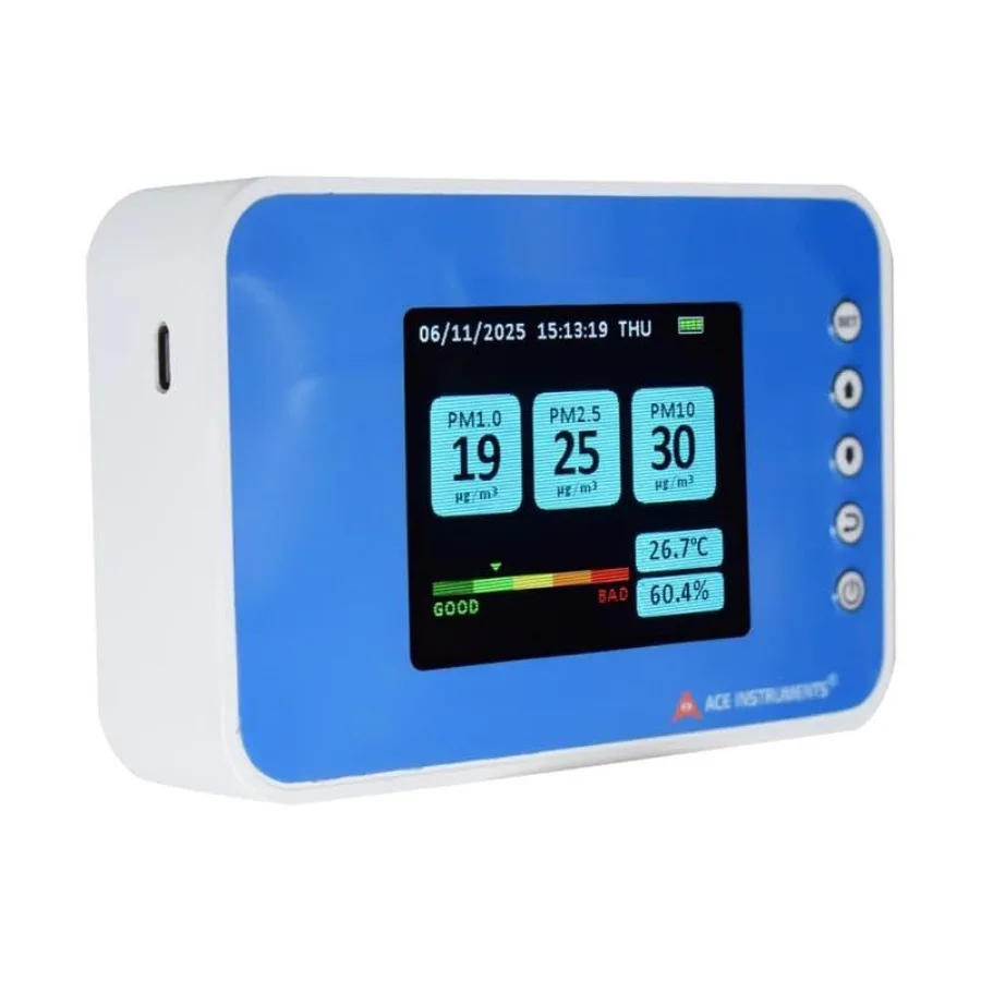 Luxury Homes Indoor Air Quality Monitor Real-time AQI Tracker PM1 PM2.5 PM10 Temperature Humidity Precision 6-in-1 Environmenta
Luxury Homes Indoor Air Quality Monitor Real-time AQI Tracker PM1 PM2.5 PM10 Temperature Humidity Precision 6-in-1 Environmenta
