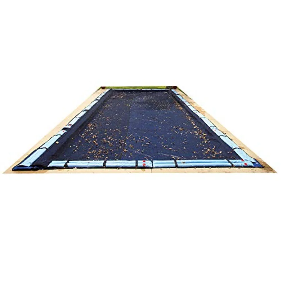 In-ground pool cover for rectangular pools, 16-ft x 24-ft, durable polyethylene mesh, black, UV-resistant and leaf-blocking
In-ground pool cover for rectangular pools, 16-ft x 24-ft, durable polyethylene mesh, black, UV-resistant and leaf-blocking