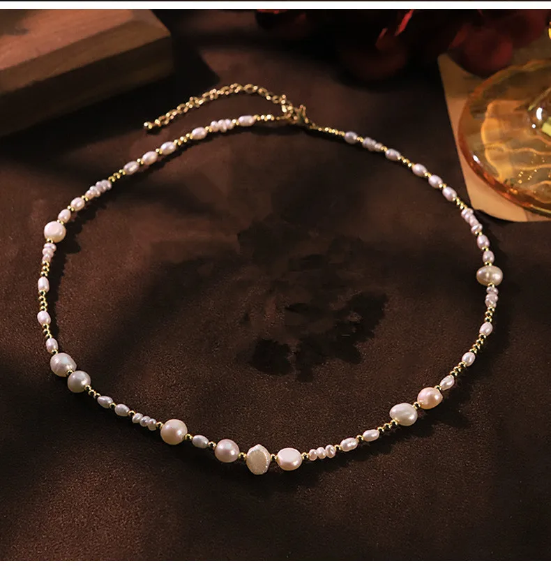 Original Design White Freshwater Pearl Bead Necklace Exclusive Elegant Versatile Jewelry for Women Charm Choker Chain Collar
Original Design White Freshwater Pearl Bead Necklace Exclusive Elegant Versatile Jewelry for Women Charm Choker Chain Collar
