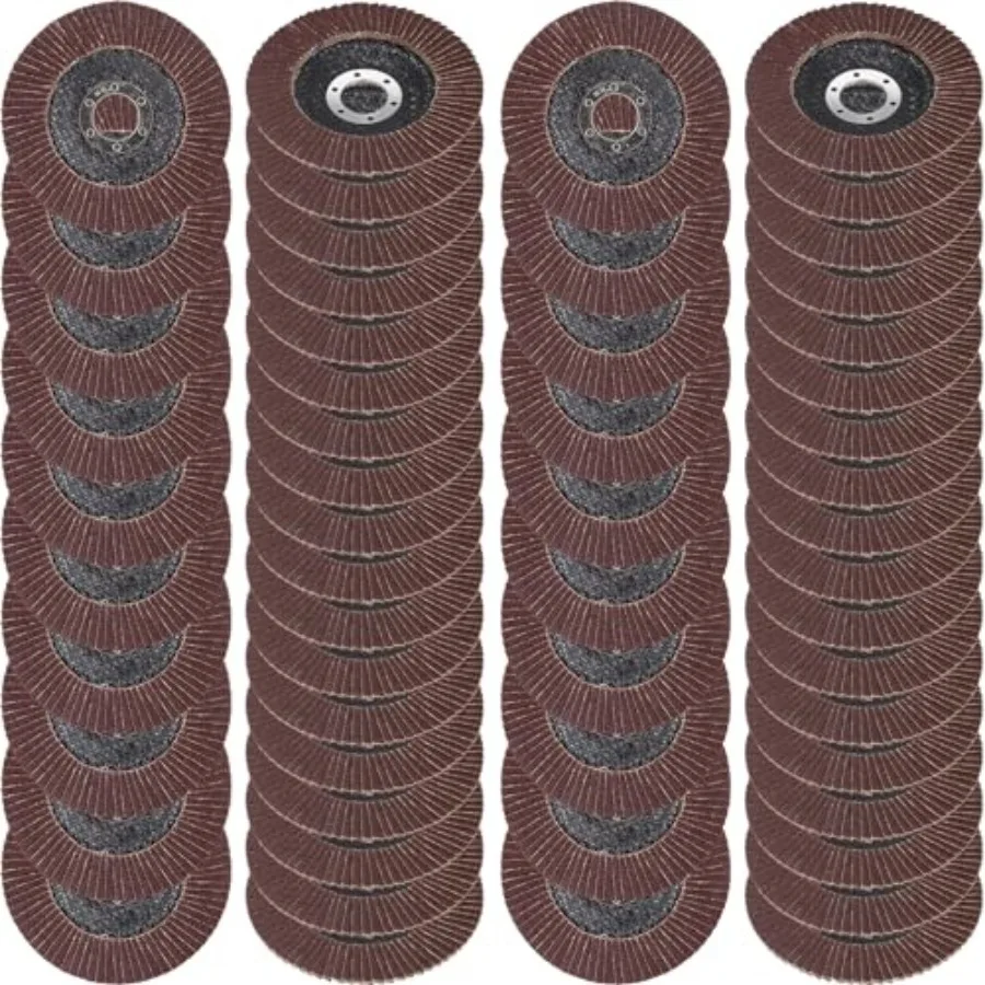 80 Pcs Flap Disc 4 1/2 Inch for Angle Grinder Sanding Disc 40 60 80 120 Grit Flap Discs Alumina Grinding Wheel for Stainless St
80 Pcs Flap Disc 4 1/2 Inch for Angle Grinder Sanding Disc 40 60 80 120 Grit Flap Discs Alumina Grinding Wheel for Stainless St