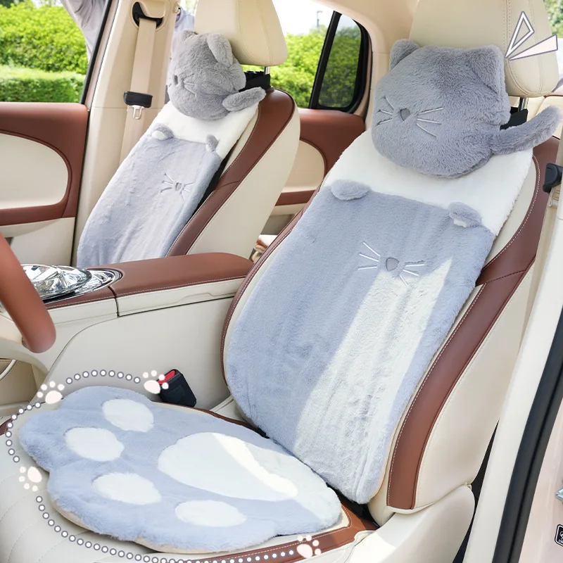 Grey Cute Cat Claw Car Cushion Plush Soft Warm Car Seat Cushion Car Non-slip Cushion for Cars Full Set Car Accessories Interior
Grey Cute Cat Claw Car Cushion Plush Soft Warm Car Seat Cushion Car Non-slip Cushion for Cars Full Set Car Accessories Interior
