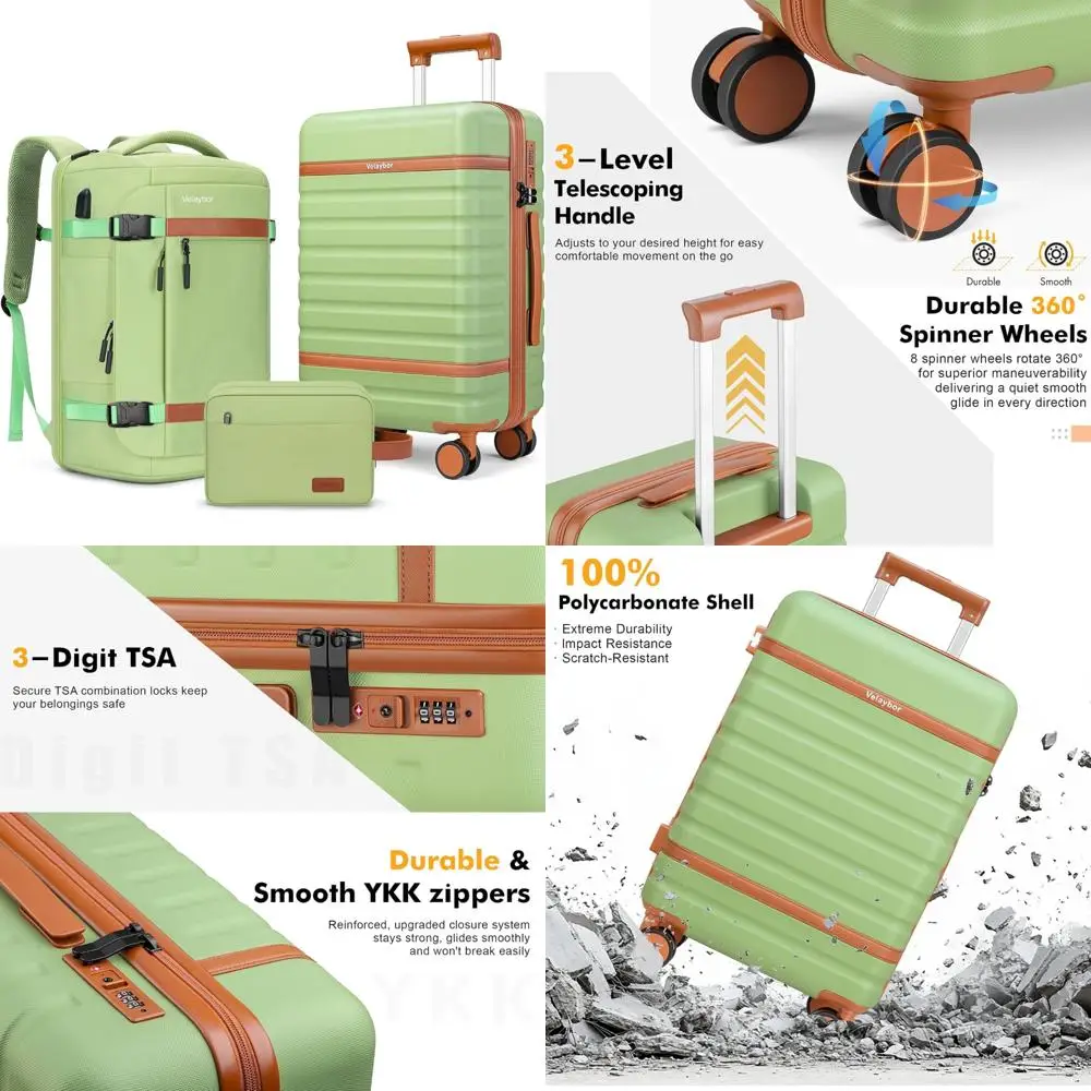 Luggage Sets 3 Piece with Spinner Wheels, Lightweight PC Hardside Suitcase with TSA Lock & YKK Zippers, 20 Inch Carry On Luggage
Luggage Sets 3 Piece with Spinner Wheels, Lightweight PC Hardside Suitcase with TSA Lock & YKK Zippers, 20 Inch Carry On Luggage