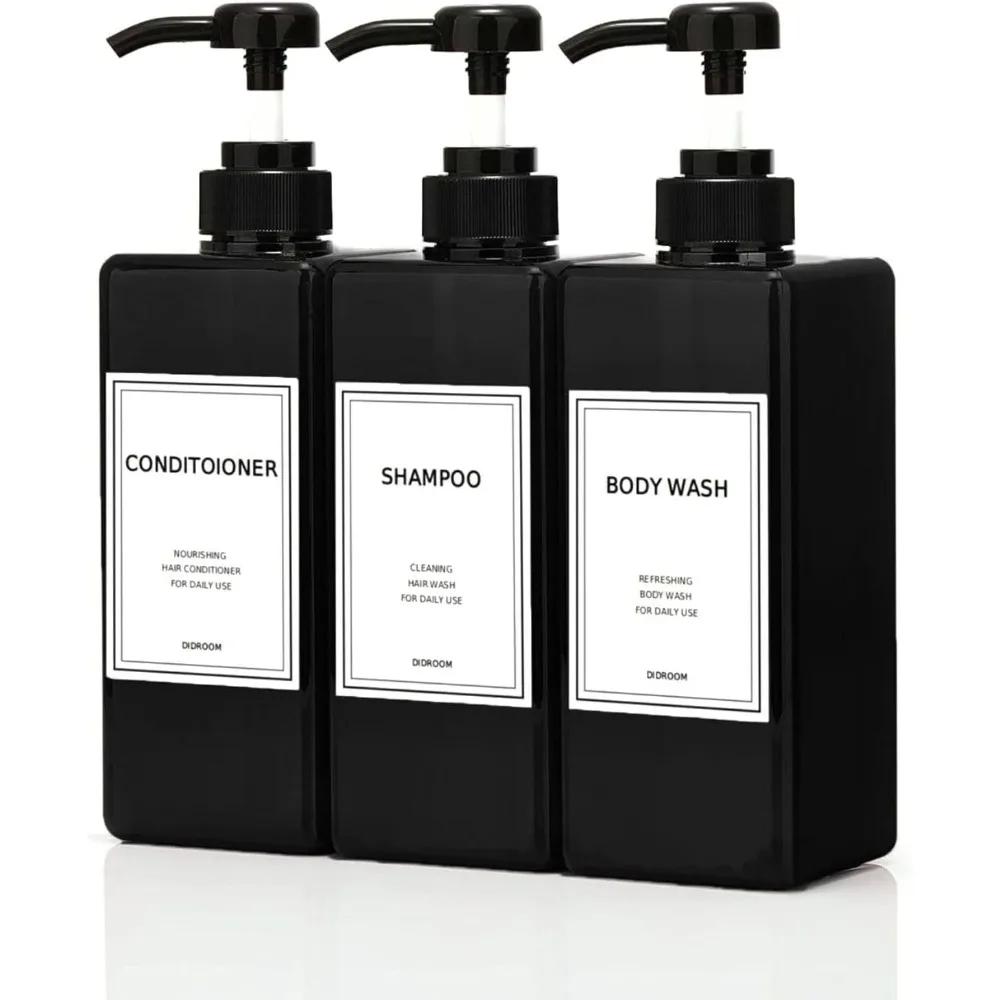 Modern Shampoo & Conditioner Dispenser (21 oz, 3 Pack) Refillable Pump Bottle Set
Modern Shampoo & Conditioner Dispenser (21 oz, 3 Pack) Refillable Pump Bottle Set