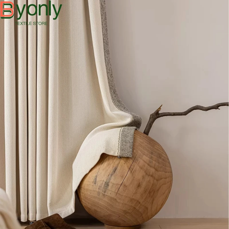 Beige Jacquard Splicing Chenille Blackout Curtains for Living Room Balcony Bedroom Customized Door Curtains Partition Curtain
Beige Jacquard Splicing Chenille Blackout Curtains for Living Room Balcony Bedroom Customized Door Curtains Partition Curtain